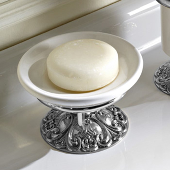 Sbordoni Flora Мыльница с керамической чашей, настольная, цвет: хром FL200CR