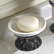 Sbordoni Flora Мыльница с керамической чашей, настольная, цвет: черный никель FL200NN