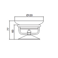 Sbordoni Flora Мыльница с керамической чашей, настольная, цвет: латунь глянцевая FL200OL