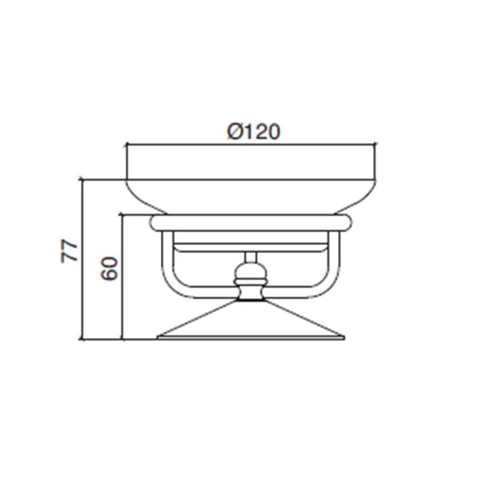 Sbordoni Flora Мыльница с керамической чашей, настольная, цвет: латунь FL200ON
