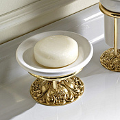 Sbordoni Flora Мыльница с керамической чашей, настольная, цвет: латунь FL200ON
