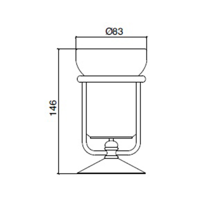Sbordoni Flora Стакан настольный, керамический, цвет: черный никель FL201NN