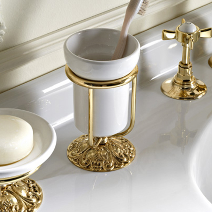 Sbordoni Flora Настольный стаканчик, цвет: глянцевая латунь FL201OL