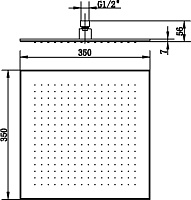 Villeroy & Boch Верхний душ, 35х35хh5,6 см, цвет: хром TVC00000600061