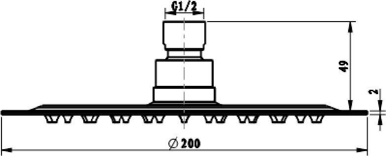 Villeroy & Boch Верхний душ, 20х20хh5,1 см, цвет: хром TVC00040120061