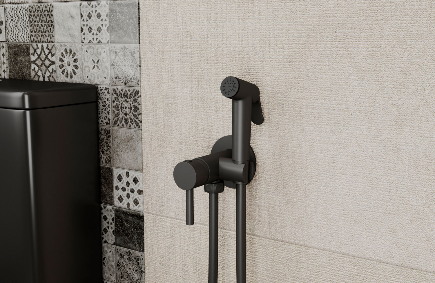 Bravat Гигиенический душ, 8,95х14,8хh23,1, цвет: черный D9151BW-ENG