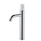 Boheme Stick Смеситель для раковины высота излива 20,6 см, без донного клапана, цвет: chrome/white 122-CR-MR-W