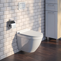 Iddis Cloud Унитаз подвесной безободковый 36x46x41h см, цвет: белый CLORDSEi25