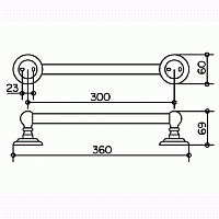 Keuco Astor Поручень 30 см, цвет: хром 21070 10000