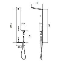 Hafro Plane Душевая панель, цвет: матовый белый 4PLA1N0 bi mat