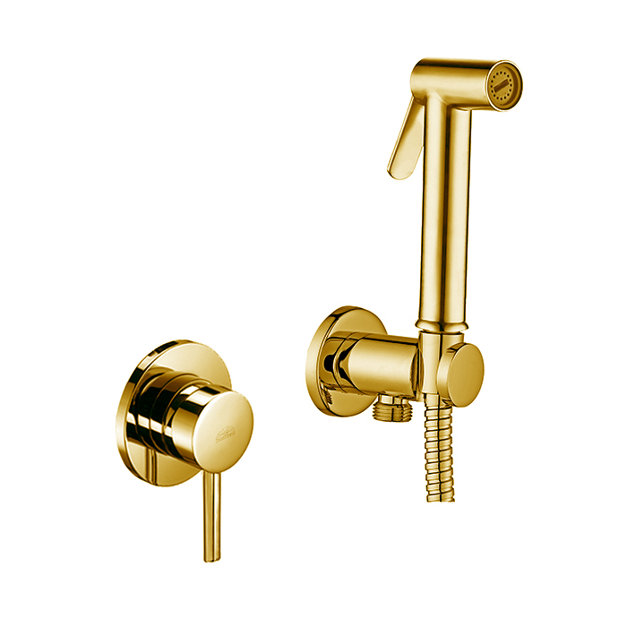 Paffoni Doccia Гигиенический душ со смесителем, цвет: золото медовое KITDUP110HG