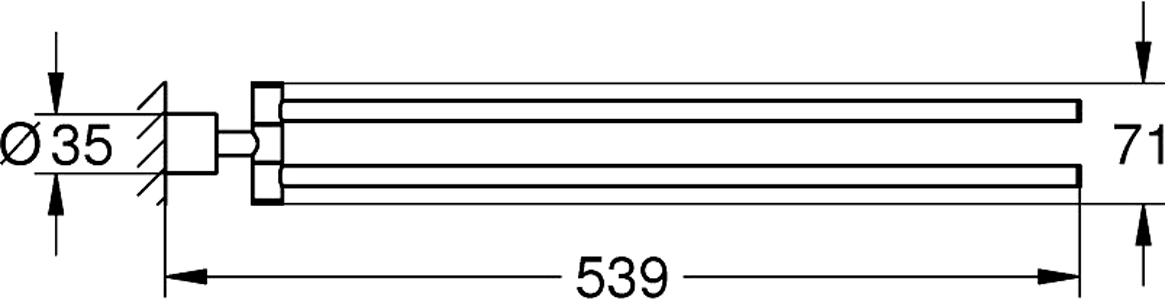 Grohe Atrio New Полотенцедержатель 53,9 см, цвет: холодный рассвет 40308GL3