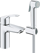 Grohe Eurosmart Смеситель для раковины с гигиеническим душем, цвет: хром 23124003