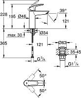 Grohe Eurosmart Смеситель для раковины, с д/к, цвет: хром 23923003
