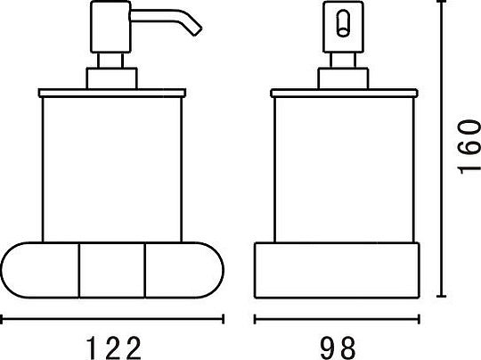 Art&Max Platino Дозатор подвесной, цвет: хром AM-E-3998AL