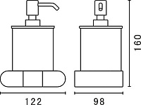 Art&Max Platino Дозатор подвесной, цвет: хром AM-E-3998AL