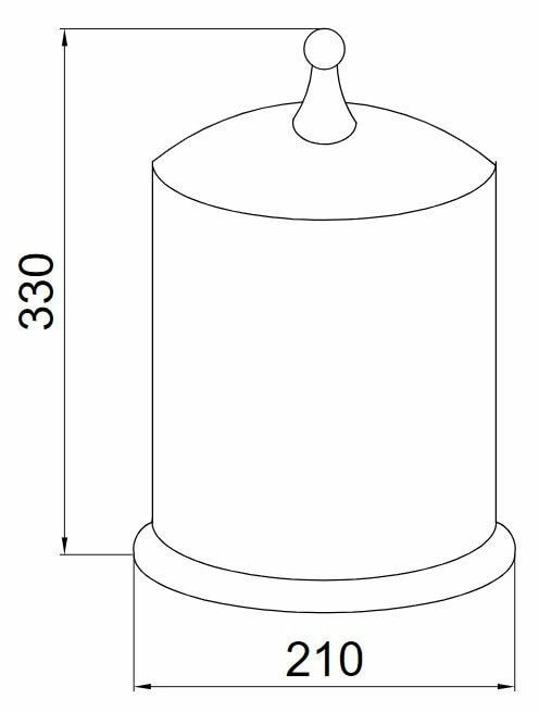 Boheme Brillante Ведро с крышкой напольное, 5 литров, цвет: chrome 10437