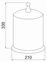 Boheme Imperiale Ведро с крышкой напольное, 5 литров, цвет: gold 10408