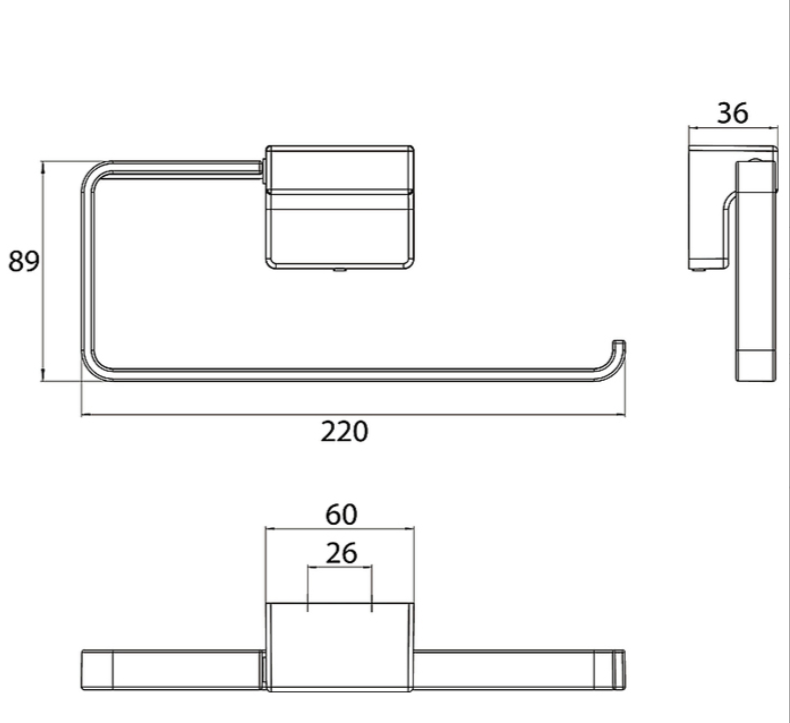Emco Cue Держатель т/б, цвет: хром 3255 001 00