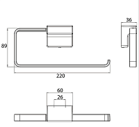 Emco Cue Держатель т/б, цвет: хром 3255 001 00