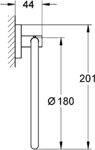 Grohe Essentials Полотенцедержатель 18 см, цвет: хром 40365001