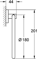 Grohe Essentials Полотенцедержатель 18 см, цвет: хром 40365001