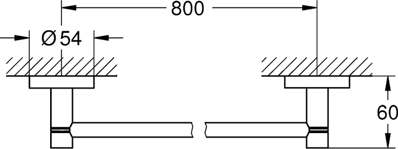 Grohe Essentials Полотенцедержатель 85,4 см, цвет: темный графит, матовый 40386AL1