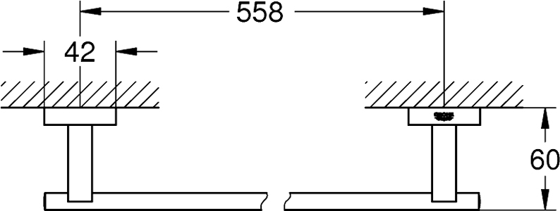 Grohe Essentials Cube Полотенцедержатель 60 см, цвет: суперсталь 40509DC1