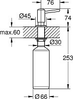 Grohe Contemporary Дозатор для жидкого мыла, встраиваемый, цвет: сталь 40536DC0