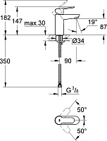 Grohe BauEdge Смеситель для раковины, цвет: хром 23330000