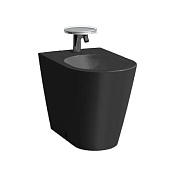 Laufen Kartell By Биде напольное на 1 отверстие 37х56х43h см, цвет: черный 8.3233.1.020.302.1