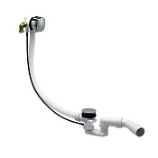 Laufen Pro Слив-перелив с функцией налива для ванн, цвет: белый/хром 2.9511.1.004.000.1