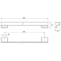 Emco Cue Полотенцедержатель 80 см, цвет: хром 3260 001 80