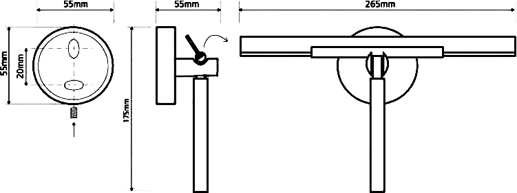 Bemeta Omega Скребок для душевой кабины подвесной цвет: хром 104237012