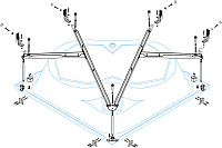 Cezares Cetina Каркас для ванны 140x41h см, цвет: хром CETINA-140-MF