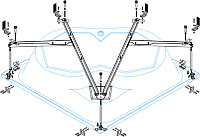 Cezares Plitvice Каркас для ванны 140x41h см, цвет: хром PLITVICE-MF