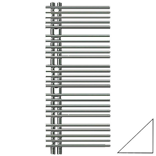 Zehnder Yucca Star Полотенцесушитель водяной 50x12,3x108,8h см, цвет: белый  белый YAS-120-050