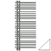 Zehnder Yucca Star Полотенцесушитель водяной 50x12,3x108,8h см, цвет: белый  белый YAS-120-050