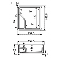 Hafro Bolla Q Ванна 160х160 см, Whirlpool Airpool 2BOA6N6 bi