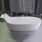 Knief Prime Ванна из K-Stone отдельностоящая 195х85 cм, со сливом-переливом, цвет: белый матовый 0600-010-01