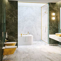 Catalano Gold & Silver Унитаз подвесной безободковый 35x55, смыв торнадо, цвет: золото/белый глянц. 0111550042