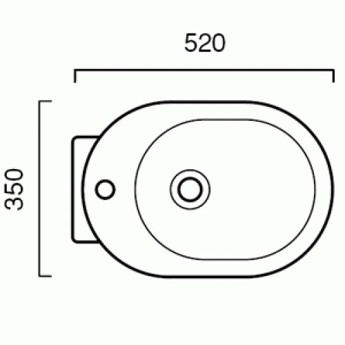 Catalano C Light Биде напольное 35x52 см с 1 отв. под смеситель и переливом, цвет: белый глянцевый BICB52