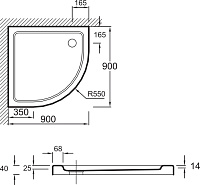 Jacob Delafon Flight Поддон для душа 90x90 см, цвет: белый E62444 90х90 E62444-00
