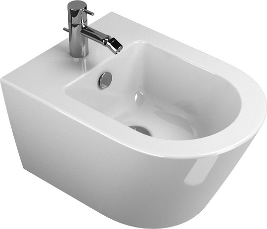 Catalano Zero Биде подвесное 35x50 см, 1 отв, с переливом, покрытие Cataglaze, цвет: белый глянцевый 0118501001