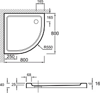 Jacob Delafon Flight Поддон для душа 80х80 см, цвет: белый E62443 E62443-00