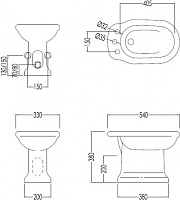 Devon&Devon Etoile Биде напольное 33x54x38h см, цвет: белый IBBID3FET