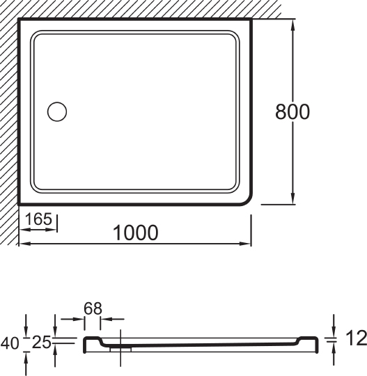 Jacob Delafon Flight Поддон для душа 100х80 см, цвет: белый E62447 100х80 E62447-00