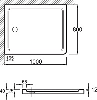 Jacob Delafon Flight Поддон для душа 100х80 см, цвет: белый E62447 100х80 E62447-00