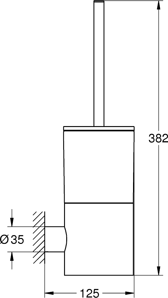 Grohe Atrio New Ершик для унитаза подвесной, со стеклянной колбой, цвет: золото 40314GL3