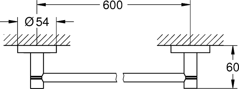 Grohe Essentials Полотенцедержатель 65,4 см, цвет: матовый никель 40366EN1